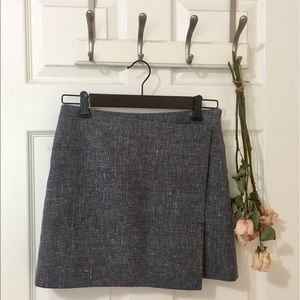 Theory Slate Tweed Layered Miniskirt